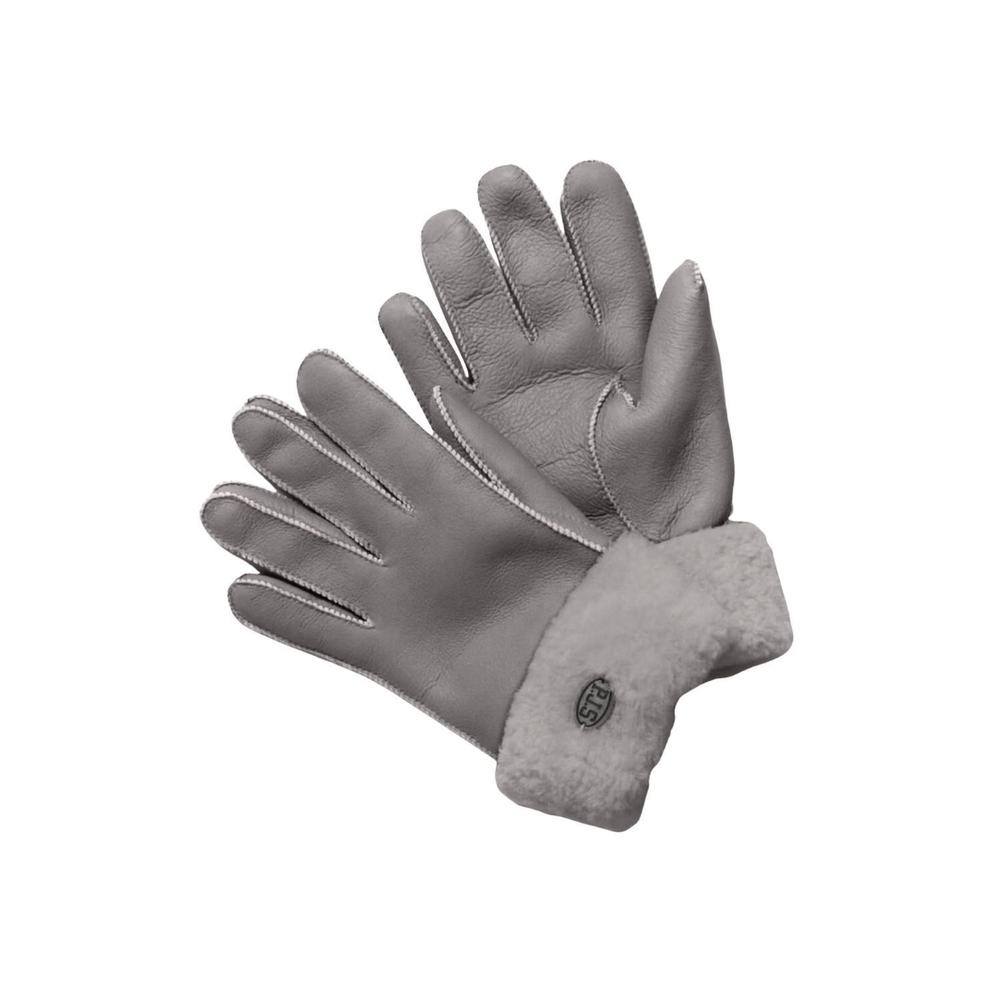 NEW PARAJUMPERS shearling gloves in grey